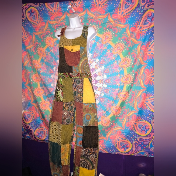 Kathmandu Colorful Patchwork Overalls - Picture 4 of 13